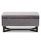 Baxton Studio Esther Modern and Contemporary Grey Velvet Fabric and Dark Brown Finished Wood Storage Ottoman 178-11296-Zoro - alternate 8